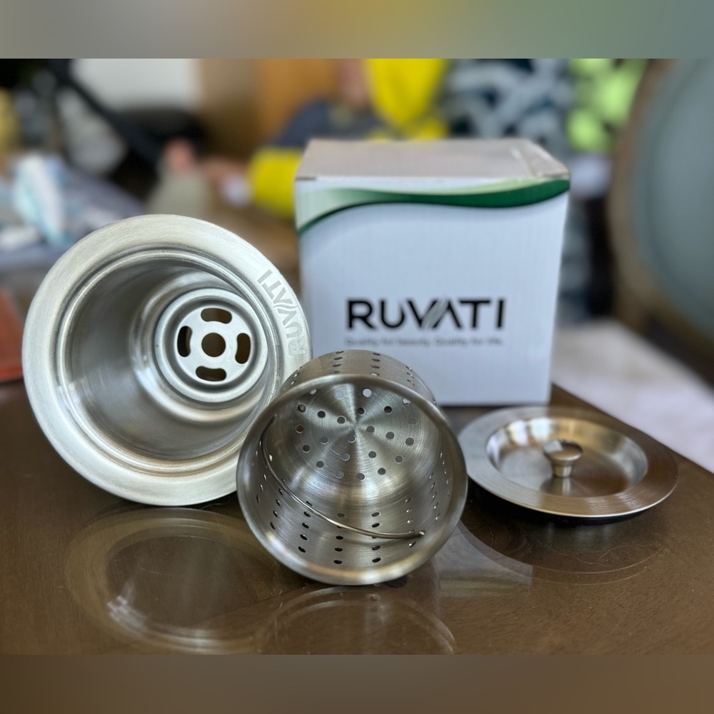 Ruvati sink strainers brand new. Opened for photos.